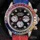 Perfect Replica Rolex Daytona Multicolor Diamond Bezel Black Dial 43mm Watch (2)_th.jpg